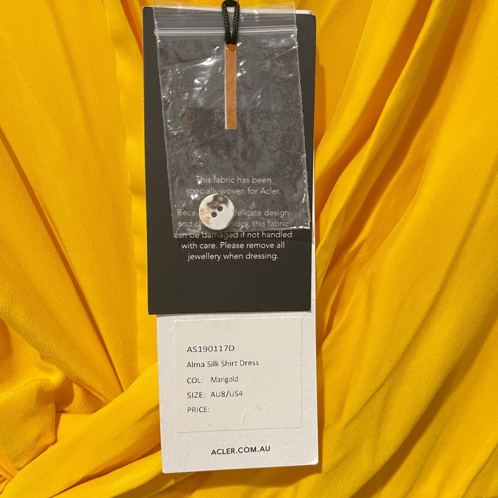 NWT Acler Elegant Yellow Wrap Dress - Picture 10 of 11